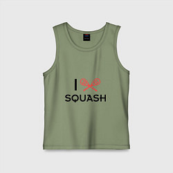 Майка детская хлопок I Love Squash, цвет: авокадо