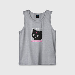 Майка детская хлопок Chomusuke Kono Suba, цвет: меланж