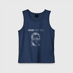 Майка детская хлопок Godfather white, цвет: тёмно-синий