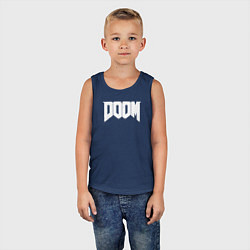 Майка детская хлопок Doom nightmare mode, цвет: тёмно-синий — фото 2