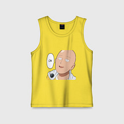 Майка детская хлопок Saitama - Okey, цвет: желтый