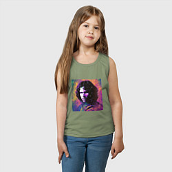Майка детская хлопок Jim Morrison few color digital Art, цвет: авокадо — фото 2