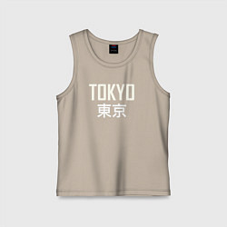 Майка детская хлопок Japan - Tokyo, цвет: миндальный
