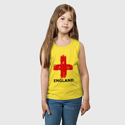Майка детская хлопок England flag, цвет: желтый — фото 2
