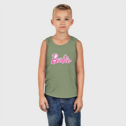 Майка детская хлопок Barbie title, цвет: авокадо — фото 2