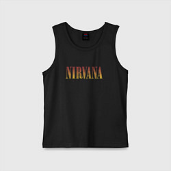 Майка детская хлопок Nirvana logo, цвет: черный