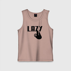Майка детская хлопок Lazy, цвет: пыльно-розовый