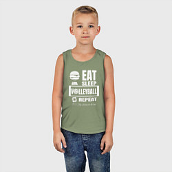 Майка детская хлопок Волейбол на повторе, цвет: авокадо — фото 2