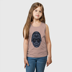 Майка детская хлопок Black gorilla, цвет: пыльно-розовый — фото 2