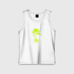 Майка детская хлопок Сосна, цвет: белый