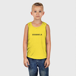 Майка детская хлопок Dushnila спорт шрифт, цвет: желтый — фото 2