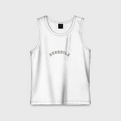 Майка детская хлопок Dushnila Душнила, цвет: белый