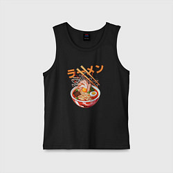 Майка детская хлопок Ramen Рамен, цвет: черный