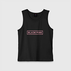 Майка детская хлопок Black pink - logotype - South Korea, цвет: черный