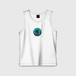 Майка детская хлопок Большой медведь и надпись Free, цвет: белый