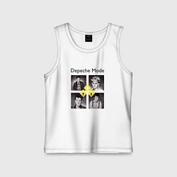 Майка детская хлопок Depeche Mode - DM retro, цвет: белый