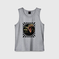 Майка детская хлопок Динозавры очень злые, цвет: меланж