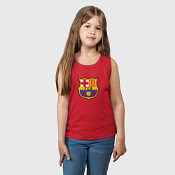 Майка детская хлопок Barcelona fc sport, цвет: красный — фото 2