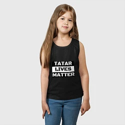 Майка детская хлопок Tatar lives matter, цвет: черный — фото 2