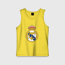 Майка детская хлопок Real madrid fc sport, цвет: желтый