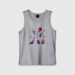 Детская майка Цветные гитарки