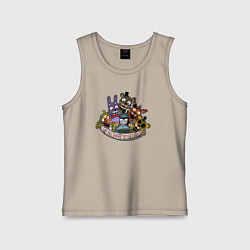 Майка детская хлопок Команда ФНАФ, цвет: миндальный