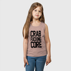 Майка детская хлопок Crabcore, цвет: пыльно-розовый — фото 2