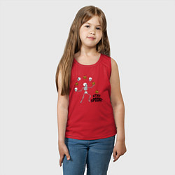 Майка детская хлопок Stay spooky, цвет: красный — фото 2