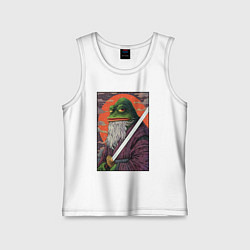 Майка детская хлопок Pepe samurai, цвет: белый