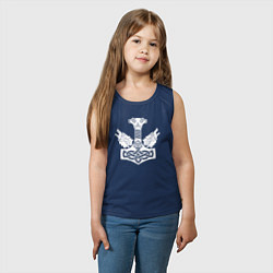 Майка детская хлопок Молот Тора, цвет: тёмно-синий — фото 2