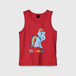 Майка детская хлопок Крутая Рейнбоу Дэш, цвет: красный