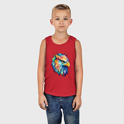 Майка детская хлопок Голова грифона, цвет: красный — фото 2