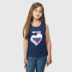 Майка детская хлопок 48 регион Липецкая область, цвет: тёмно-синий — фото 2