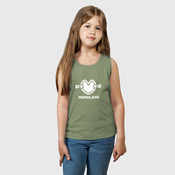 Майка детская хлопок Момаленд лого, цвет: авокадо — фото 2