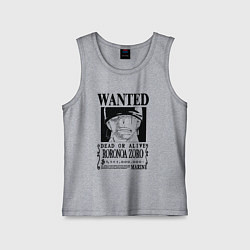 Майка детская хлопок Награда за голову Ророноа Зоро One Piece, цвет: меланж