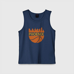 Майка детская хлопок Phoenix basketball city, цвет: тёмно-синий