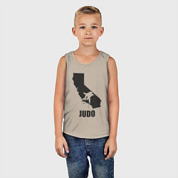 Майка детская хлопок Дзюдо Калифорния, цвет: миндальный — фото 2
