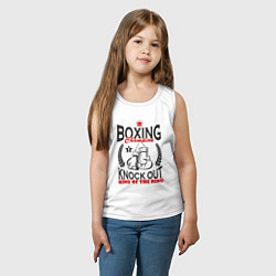Майка детская хлопок Чемпион по боксу, цвет: белый — фото 2