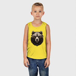 Майка детская хлопок Хозяин тайги, цвет: желтый — фото 2