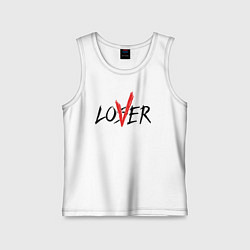 Майка детская хлопок Loser lover, цвет: белый