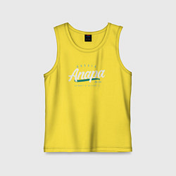 Майка детская хлопок Россия Анапа, цвет: желтый