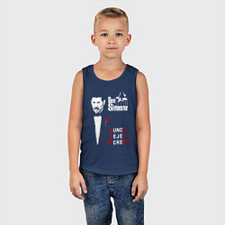 Майка детская хлопок Дон Симеоне, цвет: тёмно-синий — фото 2