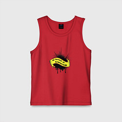 Майка детская хлопок Пушистый пух, цвет: красный