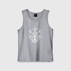 Майка детская хлопок Peace snow, цвет: меланж