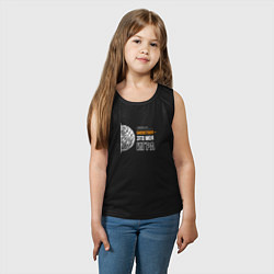 Майка детская хлопок Баскетбол с мячом, цвет: черный — фото 2