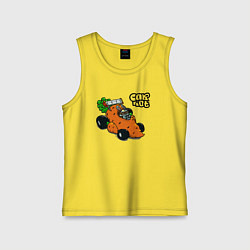 Майка детская хлопок Carrot mobile racing, цвет: желтый