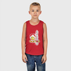 Майка детская хлопок Алания Осетия и герб, цвет: красный — фото 2