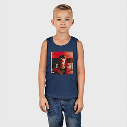 Майка детская хлопок Ghetto garden, цвет: тёмно-синий — фото 2