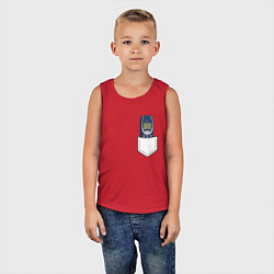 Майка детская хлопок Нокиа в кармашке стиль 2000 х, цвет: красный — фото 2