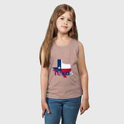 Майка детская хлопок Texas, цвет: пыльно-розовый — фото 2